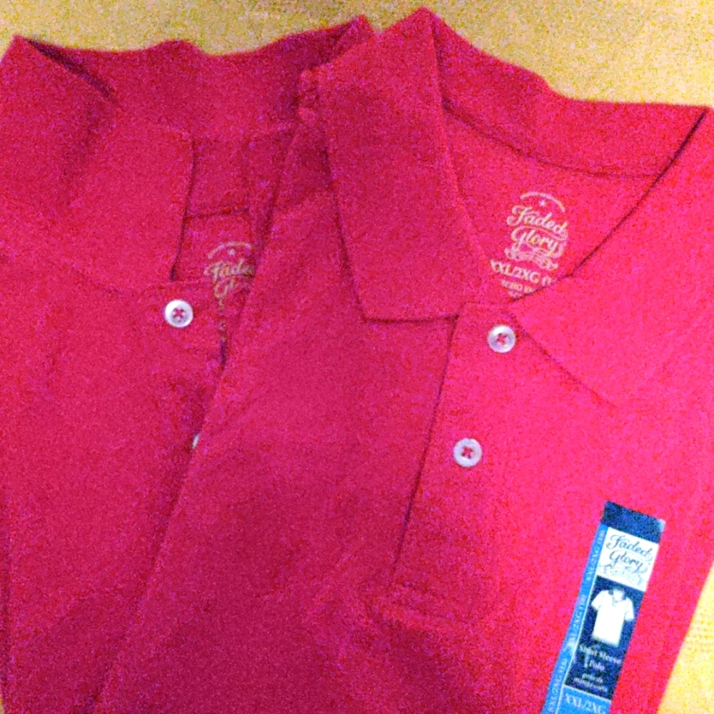 Faded Glory Red Polos